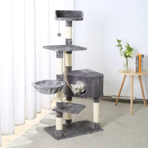 Для кошек Cat Tree Luxury Cat Tower Scratching Sisal Post Cat Toy Pet Climbing Frame Furniture Scratching