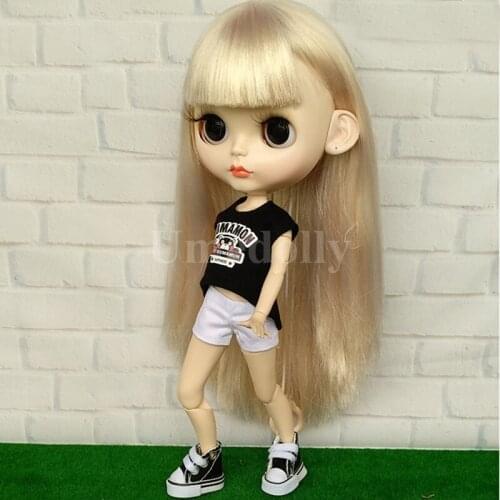 1 PCS Dolls Cartoon Beer T-shirt / Short for Blyth, Azone, Licca, OB24, Momoko, Barbi Doll Clothes Pants Accessories