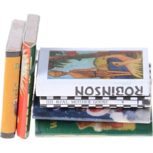 Dollhouse Miniature doll house Books 6pcs Colorful 1:12 Dollhouse comic book