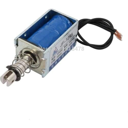 JF-1253 DC6V 12V 24V 450mA 10mm Stroke 42N Force Push Pull Type Frame DC Solenoid Electromagnet Magnet