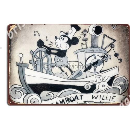 Steamboat Willie Metal Signs Classic Kitchen Cinema Kitchen Plaques Tin sign Posters