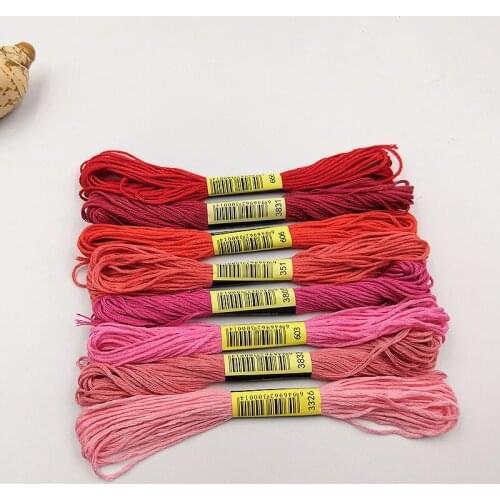 Multicolor 8 Pcs/lot Similar Thread Cross Stitch Cotton Sewing Skeins Embroidery Thread Floss Kit DIY Sewing Tools