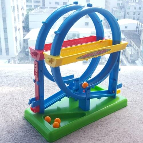 Tabletop toys Sports rail ejection toy game Harmonization of childrens fingers Double game track marbles