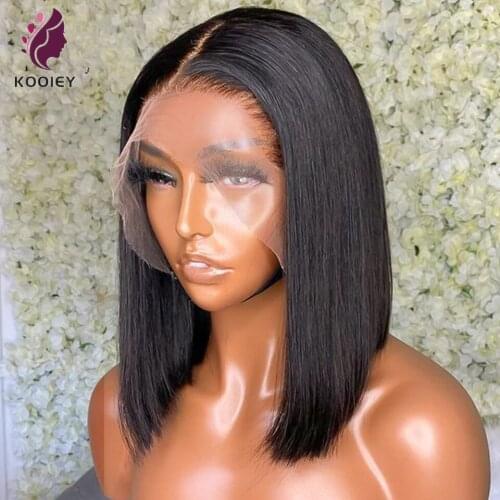 Bob Lace Front Wigs Bob Wig Lace Frontal Wig 13x4 Straight Lace Front Wig Pre Plucked Bleached Knots Wigs 150 Remy Closure Wig