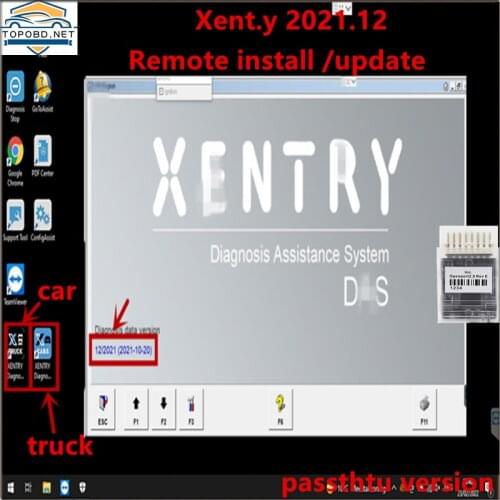 Newest version 2021.06 xentry software install and activation remotely can work with Diagnostic for C4/C5/C6 and openport 2.0