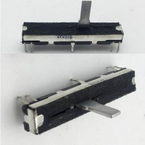2 pcs Slide Potentiometer,Slide Volume For Korg and Roland Keyboard 10Kb x 2 30mm
