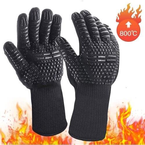 Anti-Skid Heat Resistant Gloves 1472°F Fireproof Oven Grill Gloves For Cooking Grilling Barbecue Welding Microwave Oven Industry