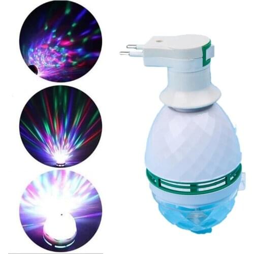 E27 LED RGB Bulb 110V 220V Colorful Auto Rotating Projector Crystal Led Stage Light DJ Party Disco Effect LED Projector Lamp