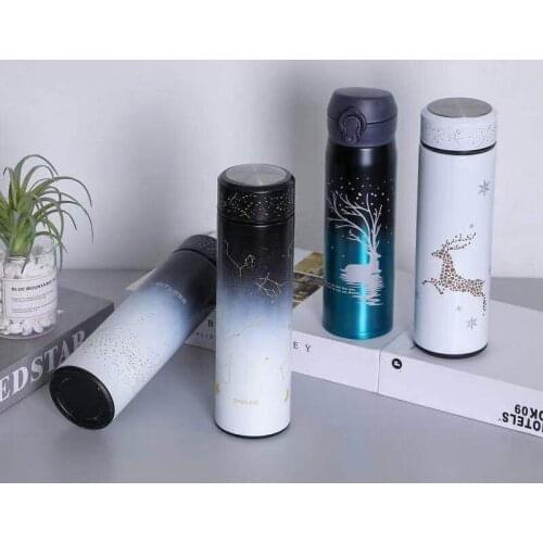 OAPE Cool Starry Night Light Stainless Steel Vacuum Flasks 500ml Thermo Cup Coffee Tea Milk Travel Mug Thermol Bottle