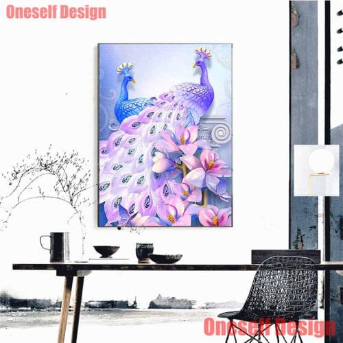 Top popular 5d diamond painting full square/round peacock diy diamond mosaic sale diamond embroidery full set beautiful peacock