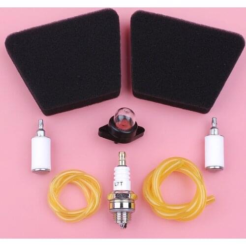 Air Fuel Filter Line Hose Primer Bulb Spark Plug Kit For Poulan 1900 1950 2025 2050 2055 2075 2150 Chainsaw Spare Parts