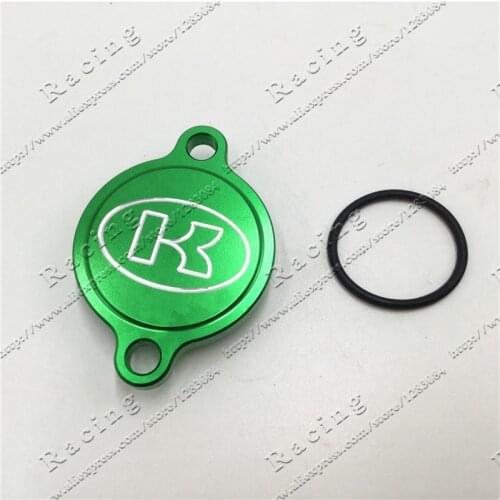 Green CNC Billet Oil Filter Cover For Kawasaki KX250F KX 250F KXF250 2004-2015 MX