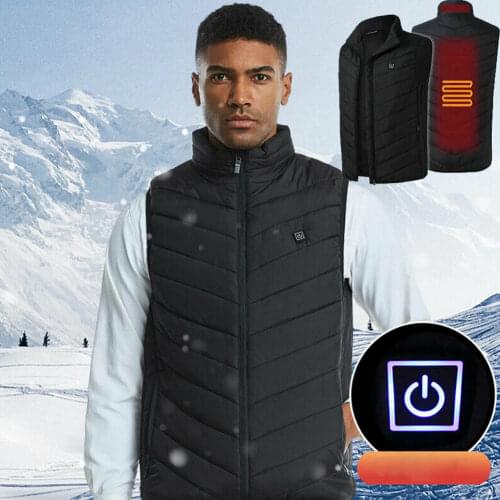 Unisex Electric Heated Vest USB Thermal Heat Pad Winter Warm Warmer Tops -MX8