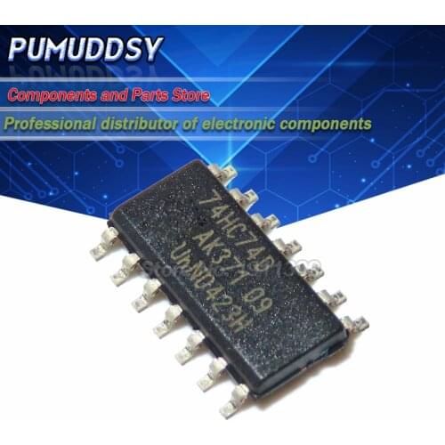 10PCS 74HC74D SOP14 74HC74 SOP SN74HC74DR SN74HC74 SMD new and IC