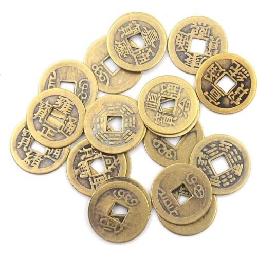 10PCS/Set Home Decor Chinese Feng Shui Coins Brass For Wealth And Success Lucky Chinese Coins