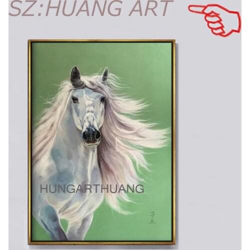 100% Handmade Oil Painting Abstract Decorative Hand painted Animal Picture Of Horses Furnishing oil painting