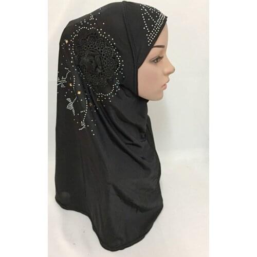 12 pieces/lot) ramadan new designs flower rhinestones muslim hijab islamic scarf ML116