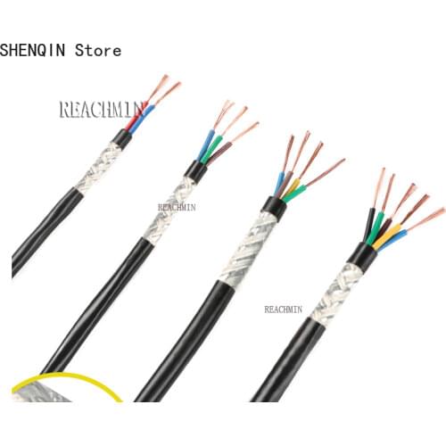 22AWG 2/3/4/5 core Towline shielded cable 5m PVC flexible wire TRVVP resistance to bending corrosion resistant copper wire