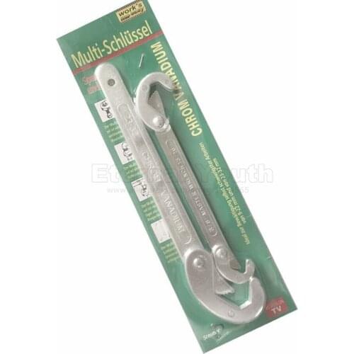 2x / Set Universal Wrench Adjustable Aluminium Alloy Fittings Tools Spanner