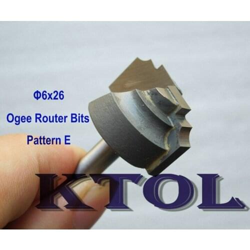 5pc/set 6x26MM E Groove Chamfer Cutter Bit End Mill,Carbide CNC Router Bit Woodworking Cutter Tools on 3D Engraving Chamfering