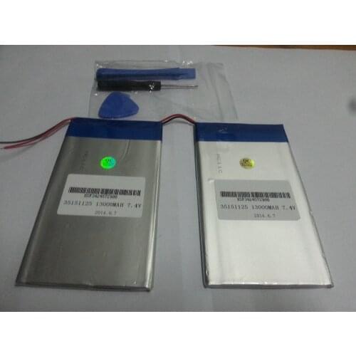 7.4V 13000mAh Tablets Batteries DIY U30GT, U30GT1, U30GT2 dual four-core tablet pc battery 33161125 Size:3.5 * 151 * 125 mm