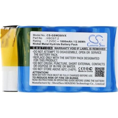 Cameron Sino 1800mAh battery for GTECH SW01 SW02 SW04 SW04 Floor Sweeper SW10 SW20 2-01-033 AS-193CRN AS-193E9B HSC5/7.2 SW04-NB