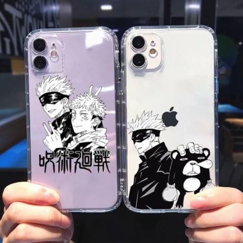 Jujutsu Kaisen Satoru Gojo Phone Case Transparent soft For iphone 5 5s 5c se 6 6s 7 8 11 12 plus mini x xs xr pro max