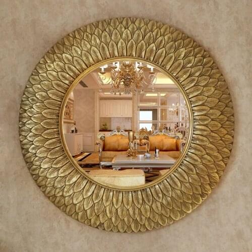 Dia75cm European style wall decorative mirrors sun flowers shape TV background bathroom Decorative mirrors