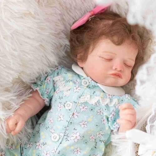 NPK-19inch Baby Dolls Full Body Soft Silicone Newborn Baby Dolls Lifelike Baby Toys Girls Gift