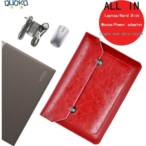 Double Layer Briefcase style Laptop Bag cover,Microfiber Leather laptop sleeve case for Lenovo Yoga S940 13.9 inch