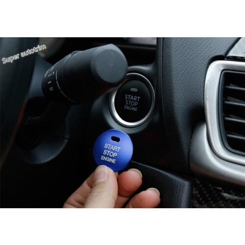 Lapetus For Mazda 6 Atenza Sedan & Wagon 2016 2017 Accessories Interior Engine Start Stop Push Button Key Hole Switch Cover Trim