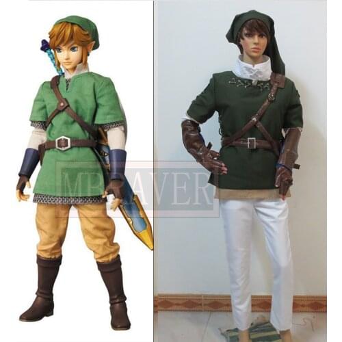 Zelda Link Cosplay Costume Fighting Uniform Full Set