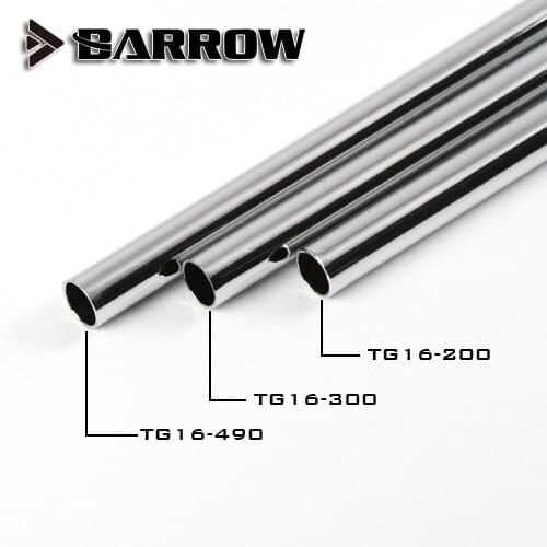 Barrow Metal Tube ( ID14mm + OD16mm ) + 1mm Thickness + 20 /30 /49cm Length Brass Pipe Surface Electroplating Cooling Tube