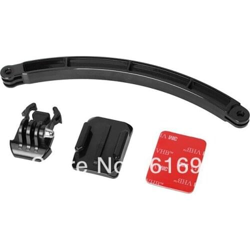 MOTORCYCLE BICYCLE Helmet Extension Arm Self Photo + Curved Adhesive Mount For Gopro Hero 1 2 3