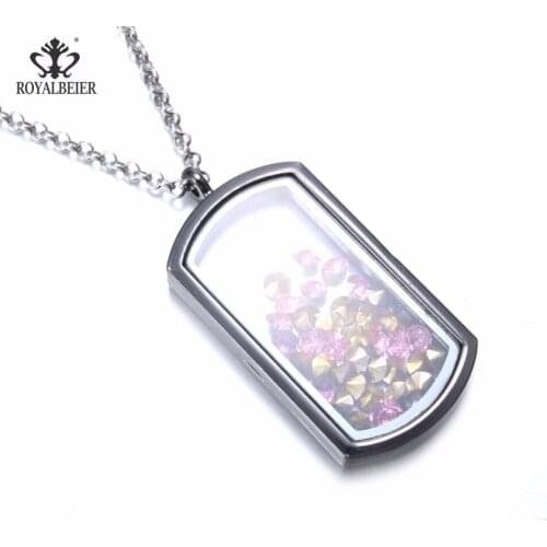 Multi Styles Photo Locket Pendant Necklace Standard&Rhinestone Frame Bronze Rectangle Glass Storage Memory Pendant Necklace