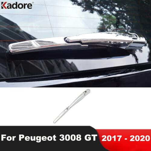 For Peugeot 3008 GT 2017 2018 2019 2020 Chrome Rear Wiper Cover Trim Sticker Back Window Wipers Covers Car Styling Accessories