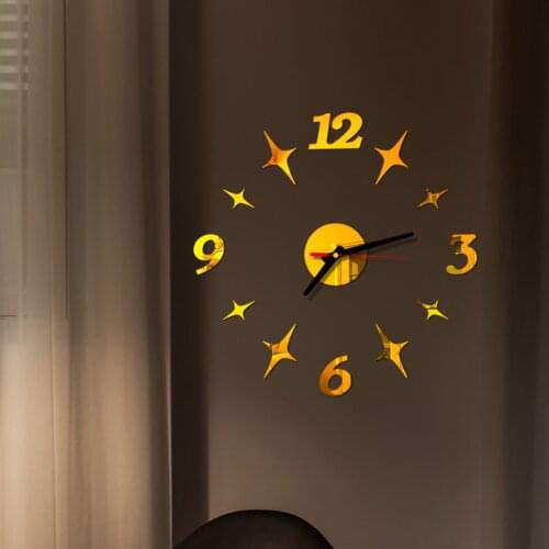 Diy Wall Clock 3d Mirror Surface Sticker Home Office Decor Clock Настенные Часы Clocks Wall Home Decor Living Room Часы Настенны