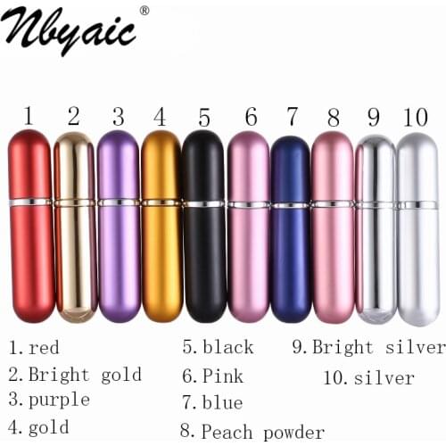 Nbyaic 100pcs perfume bottle bottling high-end portable high grade 5ml small spray glass portable sample empty bottle