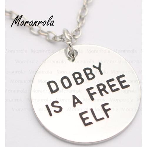 New arrive"Dobby is a free Elf "Copper necklace keychain charm Dobby Funny necklace
