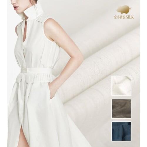 Solid color anti - wrinkle linen fabric high - end process soft linen cloth breathable dress natural linen fabric linen cloth