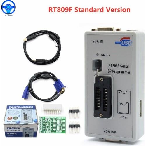 RT809F Serial ISP Programmer Tool +12 Items +1.8V Adapter +SOP8 Test Clip +ISP cable EPROM FLASH VGA ISP Free Shipping
