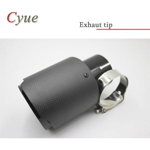 Various Sizes Carbon Fibre Exhaust Tip + Black Paint exhaust muffler tip for any car