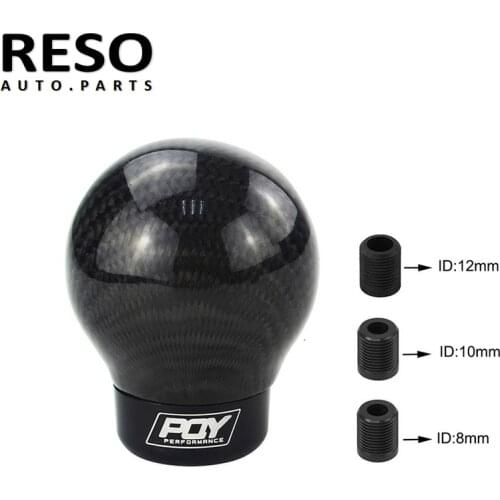 Black Manual Transmission Gear Shift Knob Real Carbon Fiber For Honda VW BMW
