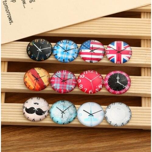 Self-adhesion different type clock glass Mosaic Tiles Mixed Round for Crafts Glass Mosaic Supplies