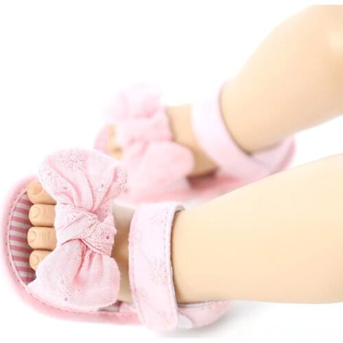 Baby Girls Open Toes Sandals Non-Slip Flat Sole Princess Sandals with Decorative Bow Summer Girl Shoes