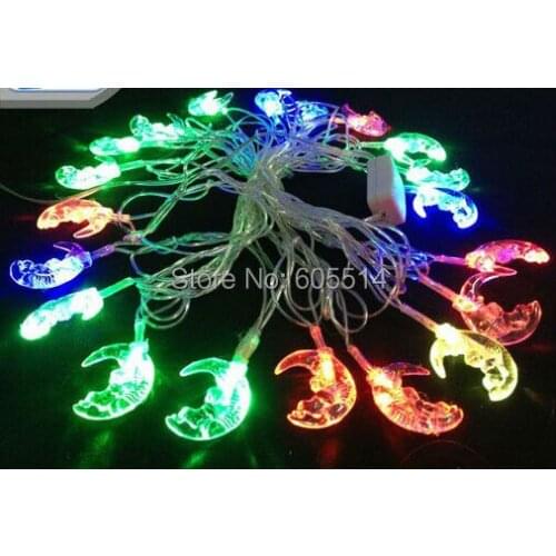 [Seven Neon]Free shipping 110V/220V angel moon shape 4M 20leds party/Christmas/decoration/holiday led string light