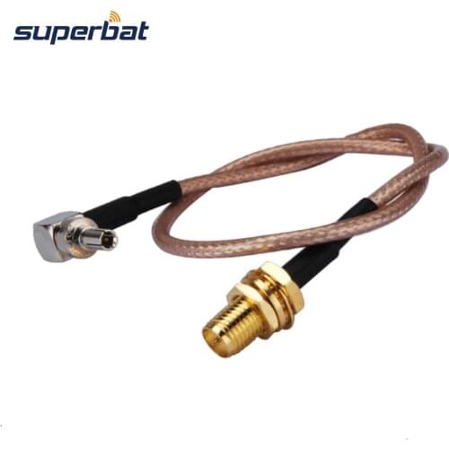 Superbat RP-SMA Female Jack Bulkhead Straight to CRC9 Cable RG316 15cm Cable for Huawei 3G USB Modem RG3116 15cm