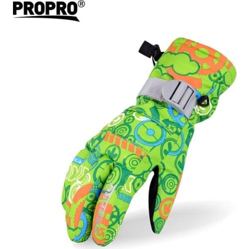 Outdoor Thicker Windproof Women Winter Skiing Gloves Child Winter Girls Ski Gloves Warm Waterproof Snow Snowboard Accessories