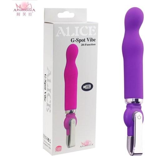Hot sale New USB Rechargeable g-spot Vibrator Sex Toy - 20 Frequency Powerful Sexy Adult Vibrator for Women sex product