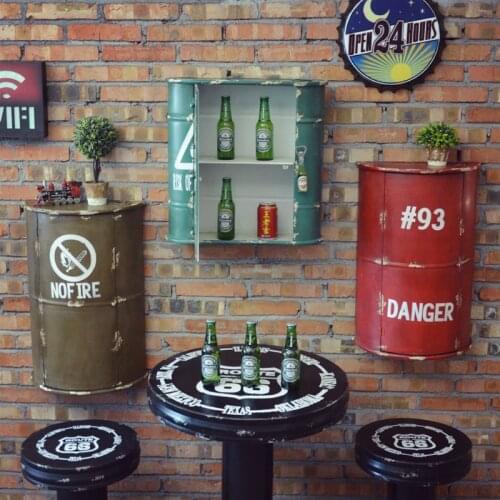 Vintage Iron Drum Theroom Muons Wall Home Loft The Wall Decoration Wall Hangings